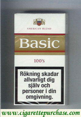 Basic Gold 100s cigarettes hard box